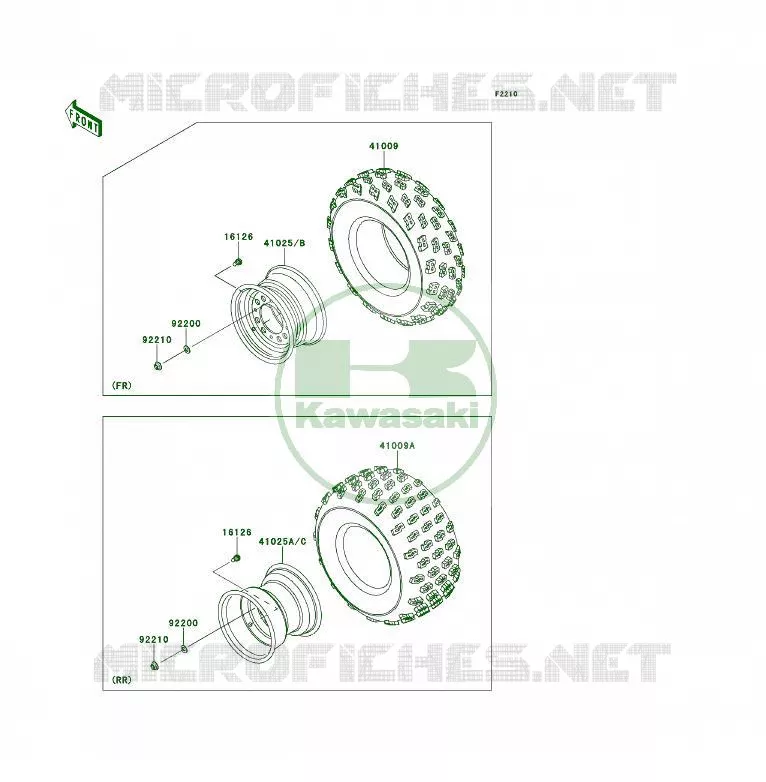 TIRES Kawasaki QUAD 450 2008 KFX450R  KSF450B8F
