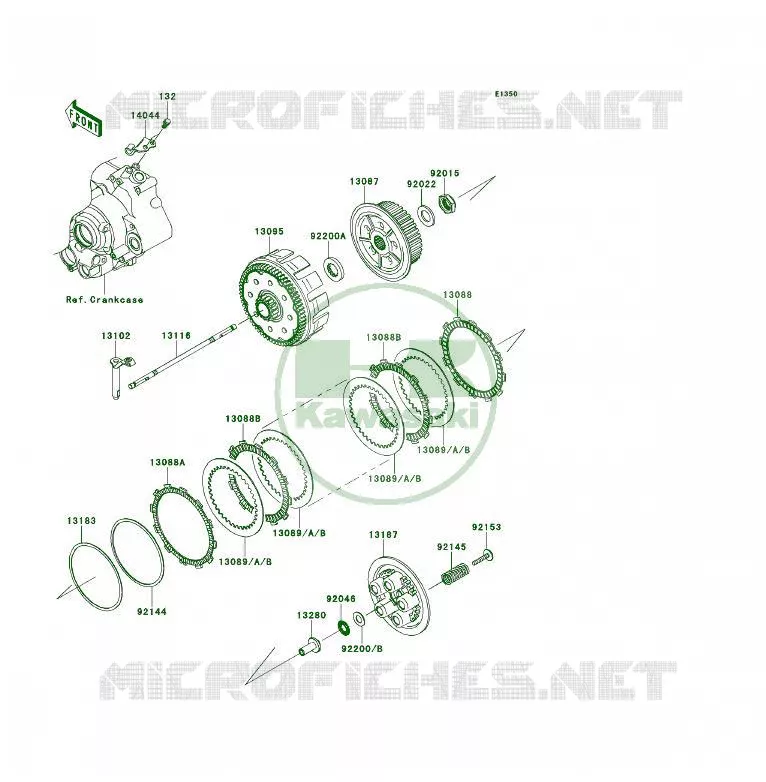 CLUTCH Kawasaki QUAD 450 2008 KFX450R  KSF450B8F