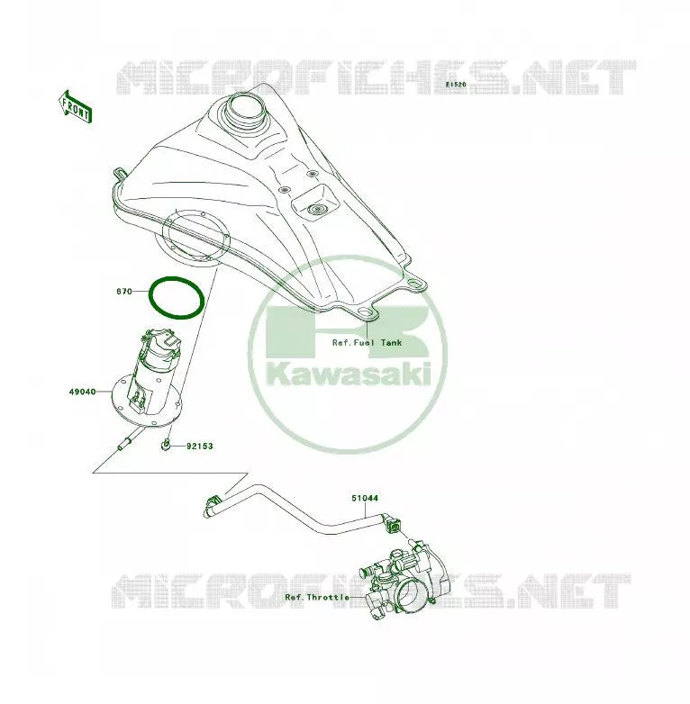 FUEL PUMP Kawasaki QUAD 450 2008 KFX450R  KSF450B8F