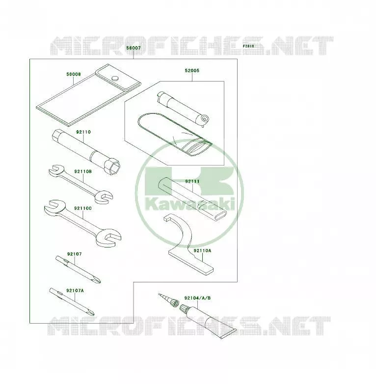 TOOL Kawasaki QUAD 450 2008 KFX450R  KSF450B8F