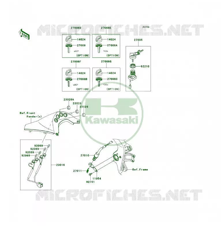 SWITCH Kawasaki QUAD 450 2009 KFX450R  KSF450B9F