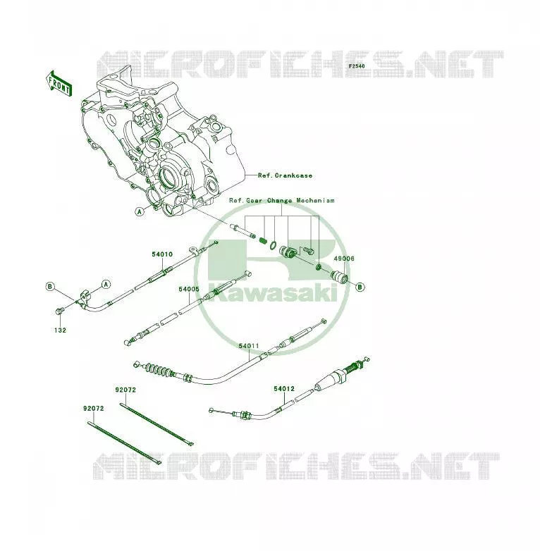 CABLES Kawasaki QUAD 450 2009 KFX450R  KSF450B9F