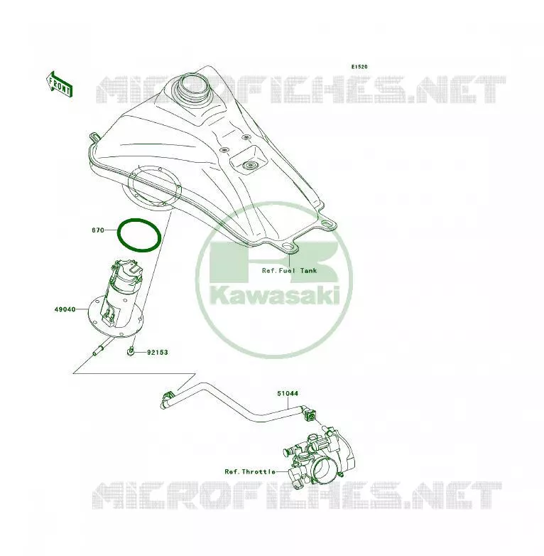 FUEL PUMP Kawasaki QUAD 450 2009 KFX450R  KSF450B9FB