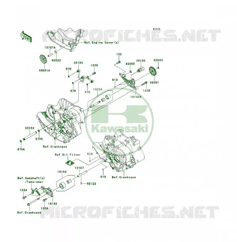 OIL PUMP Kawasaki QUAD 450 2009 KFX450R  KSF450B9FB