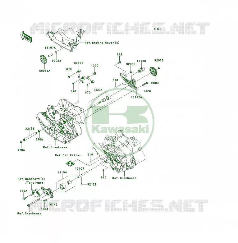 OIL PUMP Kawasaki QUAD 450 2010 KFX450R  KSF450BAF