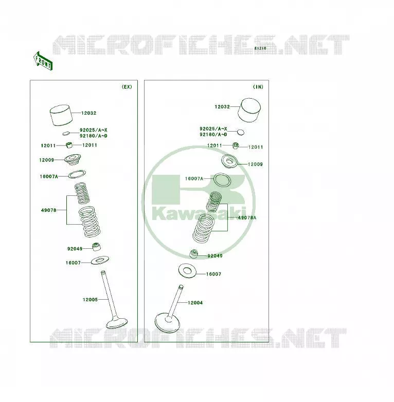 VALVE Kawasaki QUAD 450 2012 KFX450R  KSF450BCS