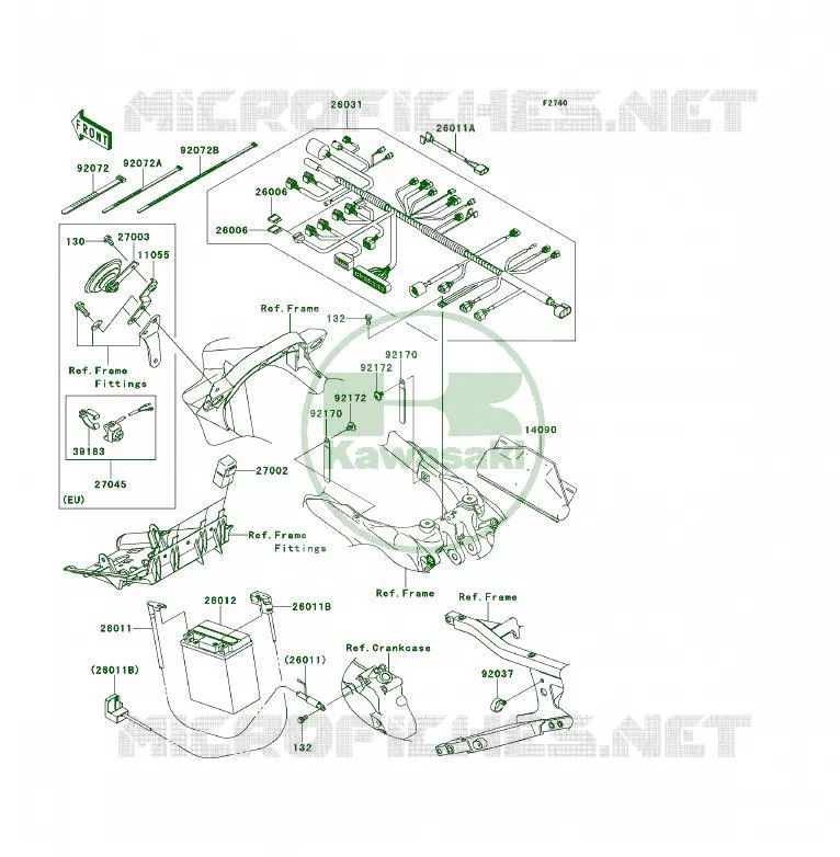 CHASSIS ELECTRICAL EQUIPMENT Kawasaki QUAD 450 2013 KFX450R  KSF450BDF