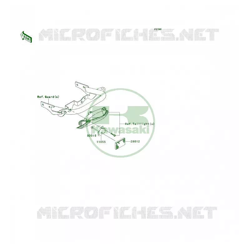 REFLECTOR(EU) Kawasaki QUAD 450 2013 KFX450R  KSF450BDF