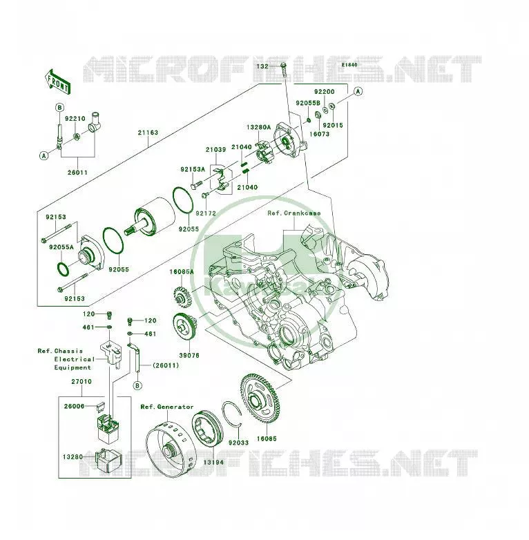 STARTER MOTOR Kawasaki QUAD 450 2013 KFX450R  KSF450BDF