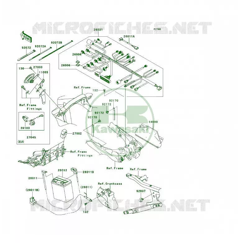 CHASSIS ELECTRICAL EQUIPMENT Kawasaki QUAD 450 2014 KFX450R  KSF450BEF