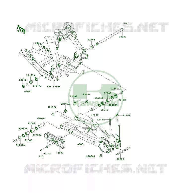 SWINGARM Kawasaki QUAD 450 2014 KFX450R  KSF450BEF