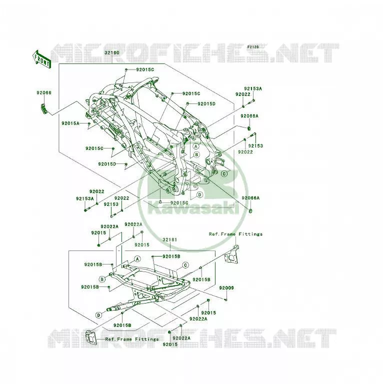 CHASSIS Kawasaki QUAD 450 2014 KFX450R  KSF450BEF