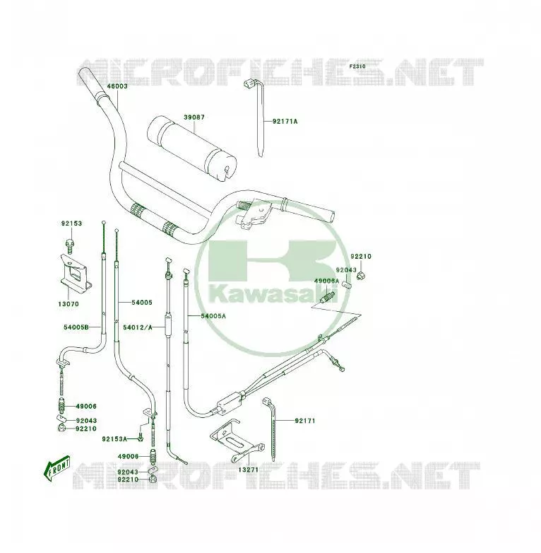 HANDLEBAR Kawasaki QUAD 50 2003 KFX50  KSF50-A1