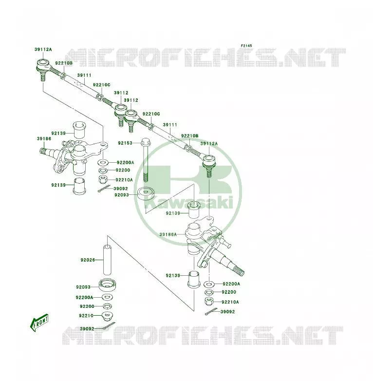 ARTICULATED ARM Kawasaki QUAD 50 2004 KFX50  KSF50-A2