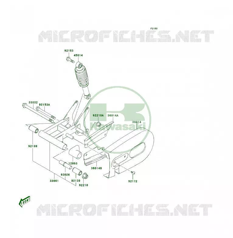 REAR SUSPENSION Kawasaki QUAD 50 2004 KFX50  KSF50-A2