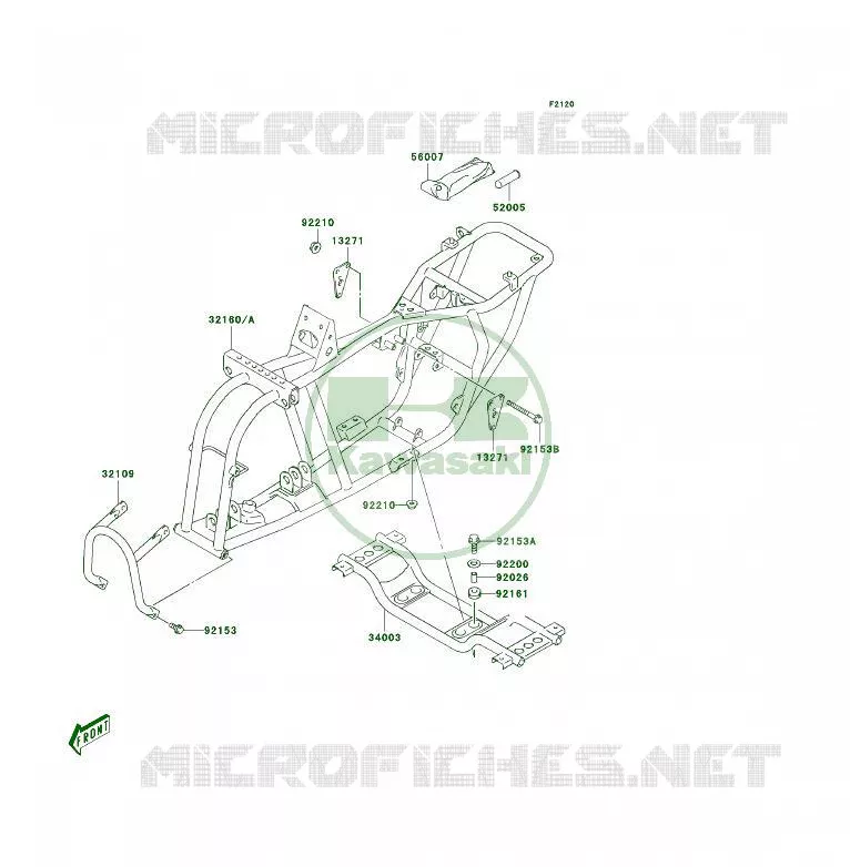 CHASSIS Kawasaki QUAD 50 2005 KFX50  KSF50-A3