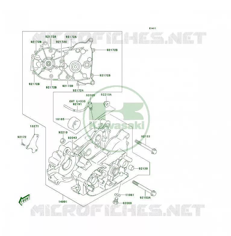 CRANKCASE(S) Kawasaki QUAD 50 2006 KFX50  KSF50A6F