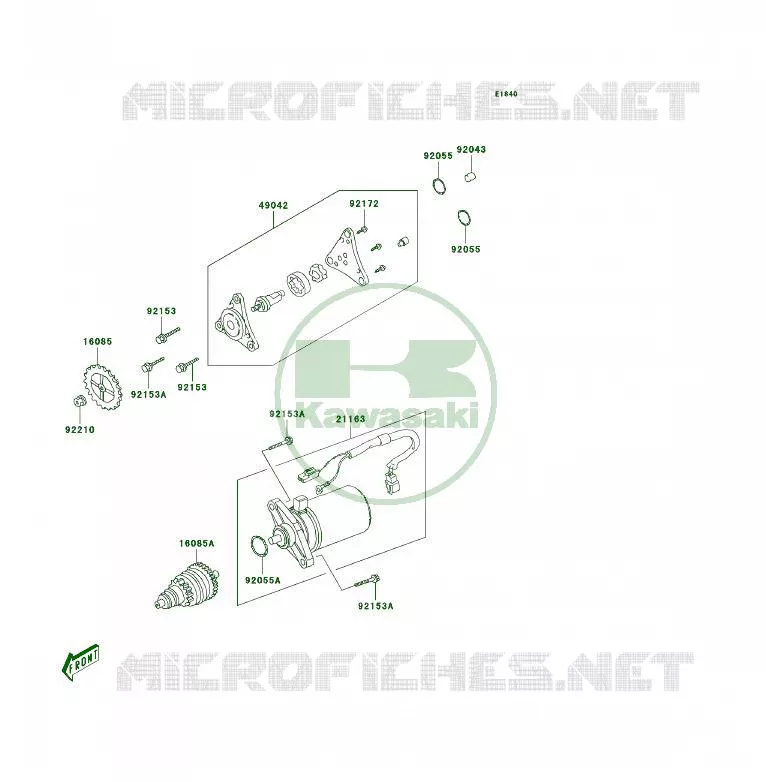 STARTER MOTOR Kawasaki QUAD 50 2008 KFX50  KSF50B8F