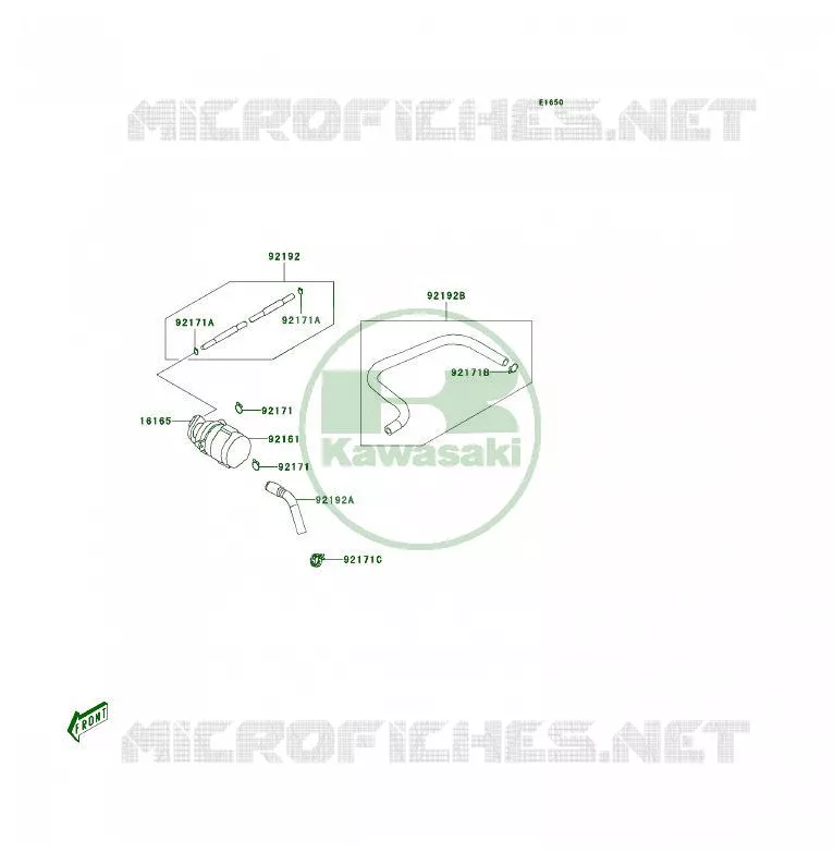 FUEL EVAPORATION SYSTEM Kawasaki QUAD 50 2008 KFX50  KSF50B8F