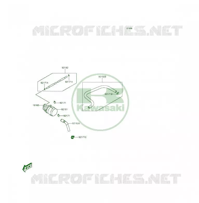 FUEL EVAPORATION SYSTEM Kawasaki QUAD 50 2014 KFX50  KSF50BEF