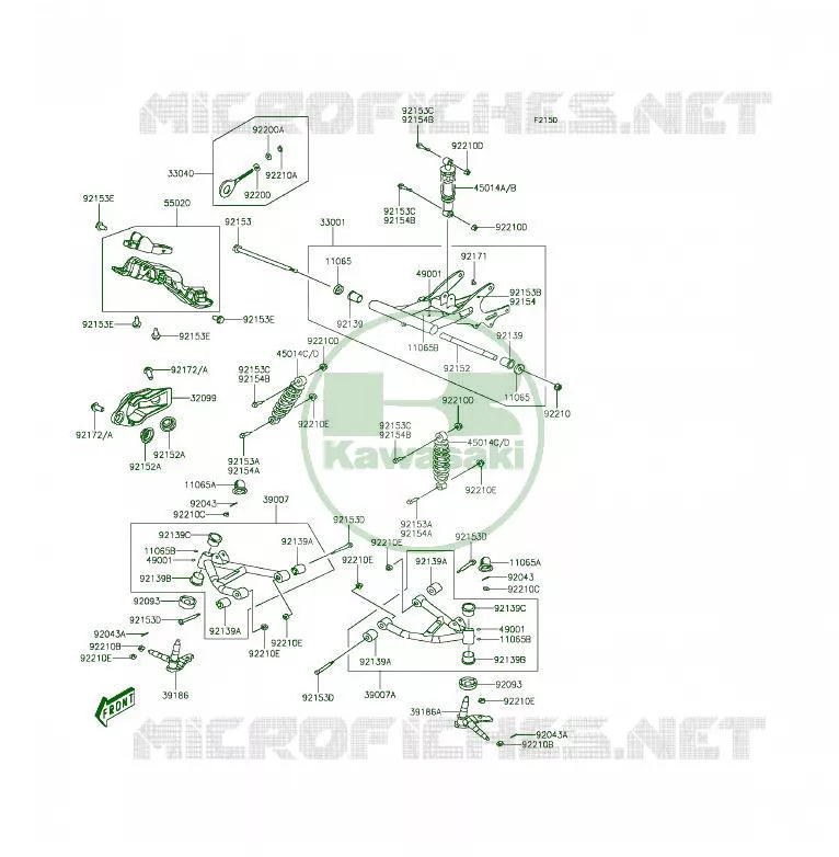 SUSPENSION Kawasaki QUAD 50 2014 KFX50  KSF50BEF
