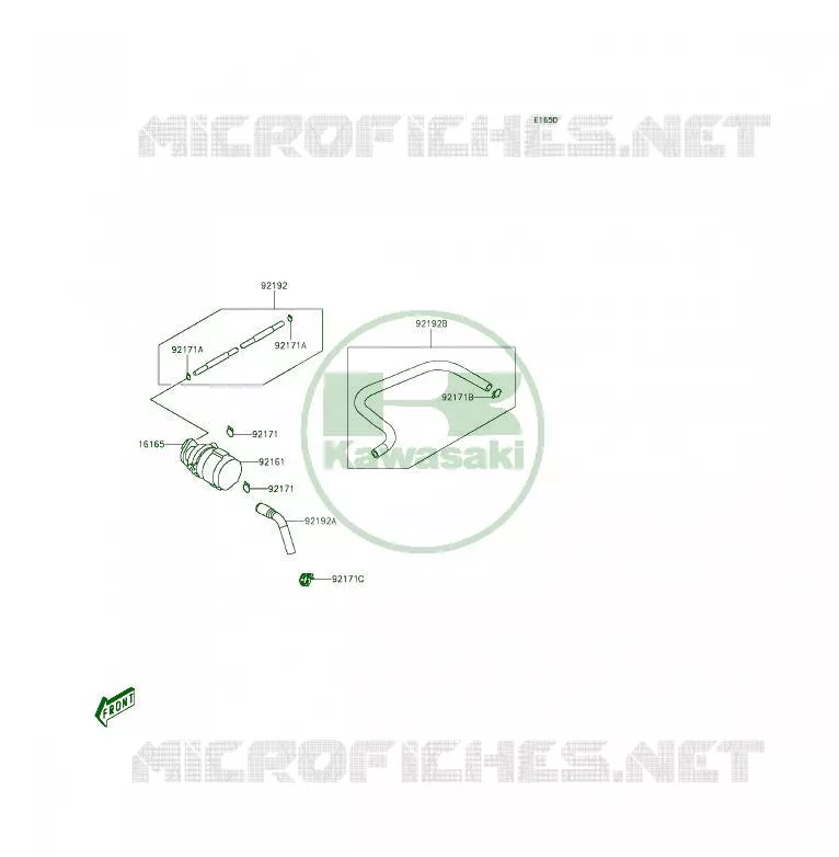FUEL EVAPORATION SYSTEM Kawasaki QUAD 50 2016 KFX50  KSF50BGF
