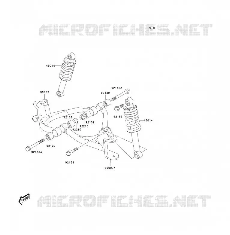 FRONT SUSPENSION - SHOCK ABSORBER Kawasaki QUAD 80 2003 KFX80  KSF80-A1