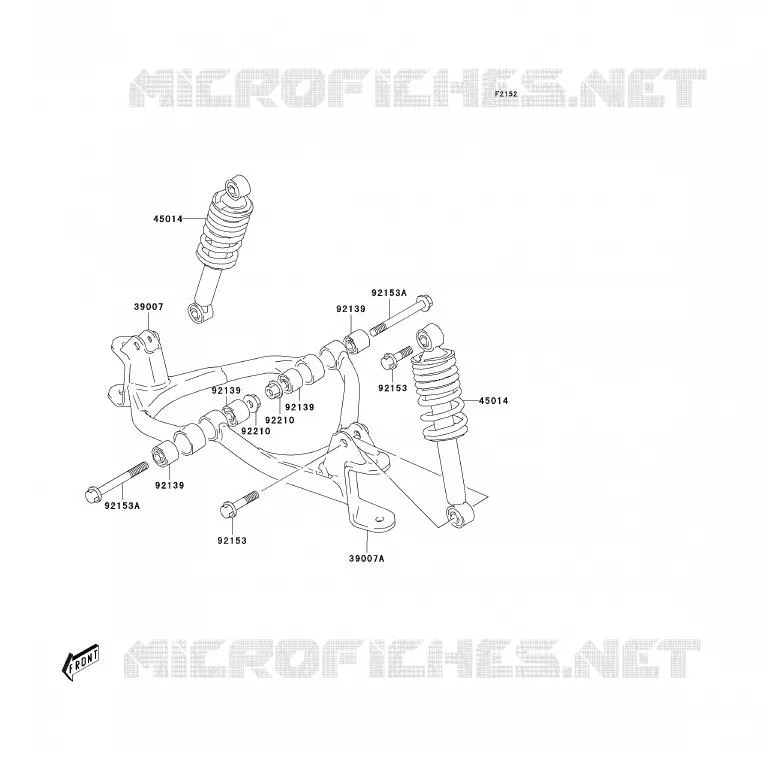 FRONT SUSPENSION - SHOCK ABSORBER Kawasaki QUAD 80 2005 KFX80  KSF80-A3