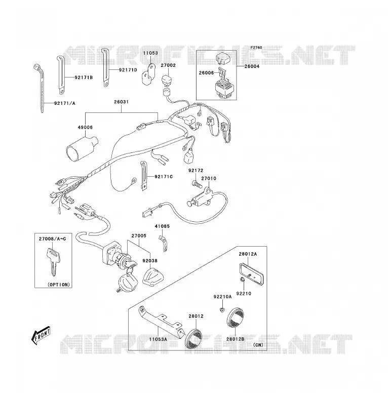 CHASSIS ELECTRICAL EQUIPMENT Kawasaki QUAD 80 2006 KFX80  KSF80A6F