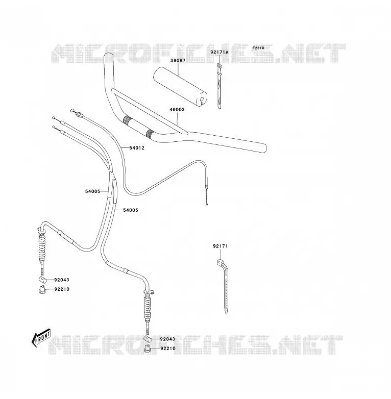 HANDLEBAR Kawasaki QUAD 80 2006 KFX80  KSF80A6F