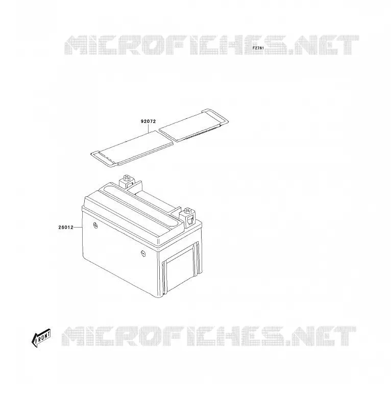 BATTERIE Kawasaki QUAD 90 2007 KFX90  KSF90A7F