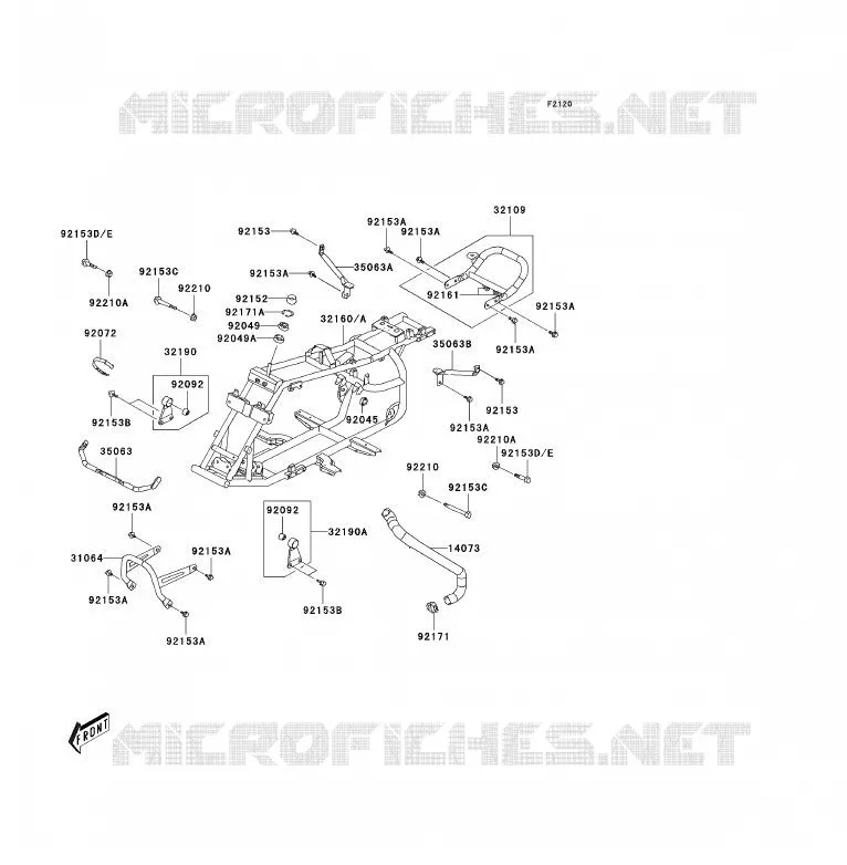 CHASSIS Kawasaki QUAD 90 2007 KFX90  KSF90A7F