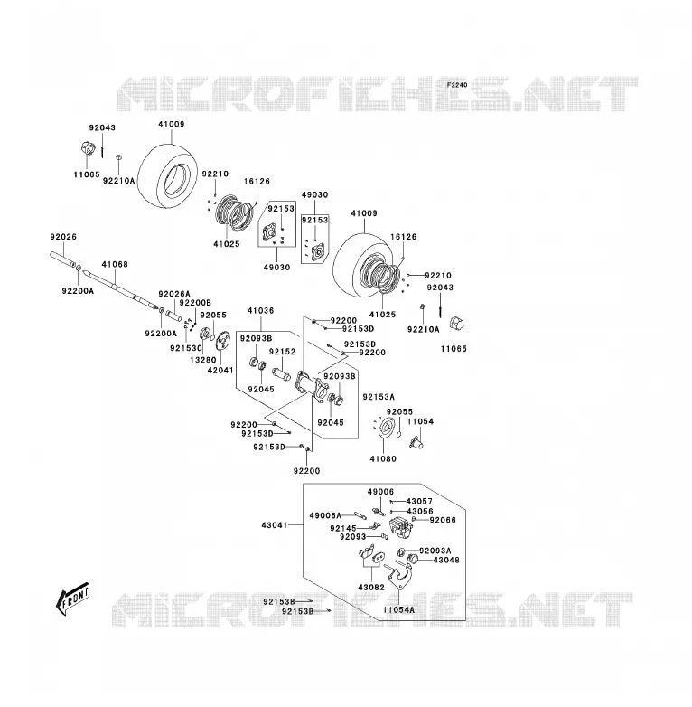 REAR HUB Kawasaki QUAD 90 2007 KFX90  KSF90A7F