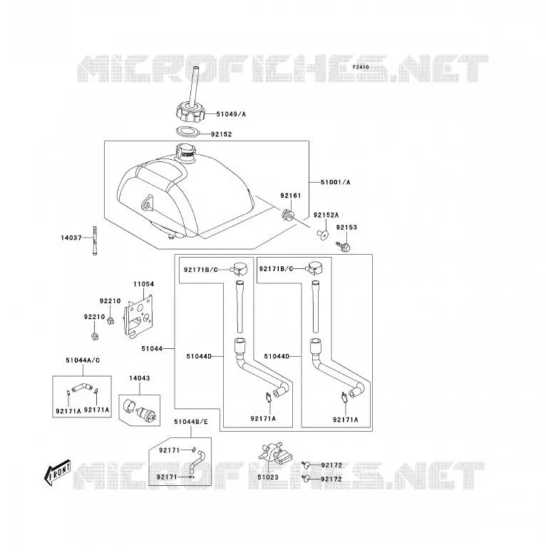 FUEL TANK Kawasaki QUAD 90 2007 KFX90  KSF90A7F