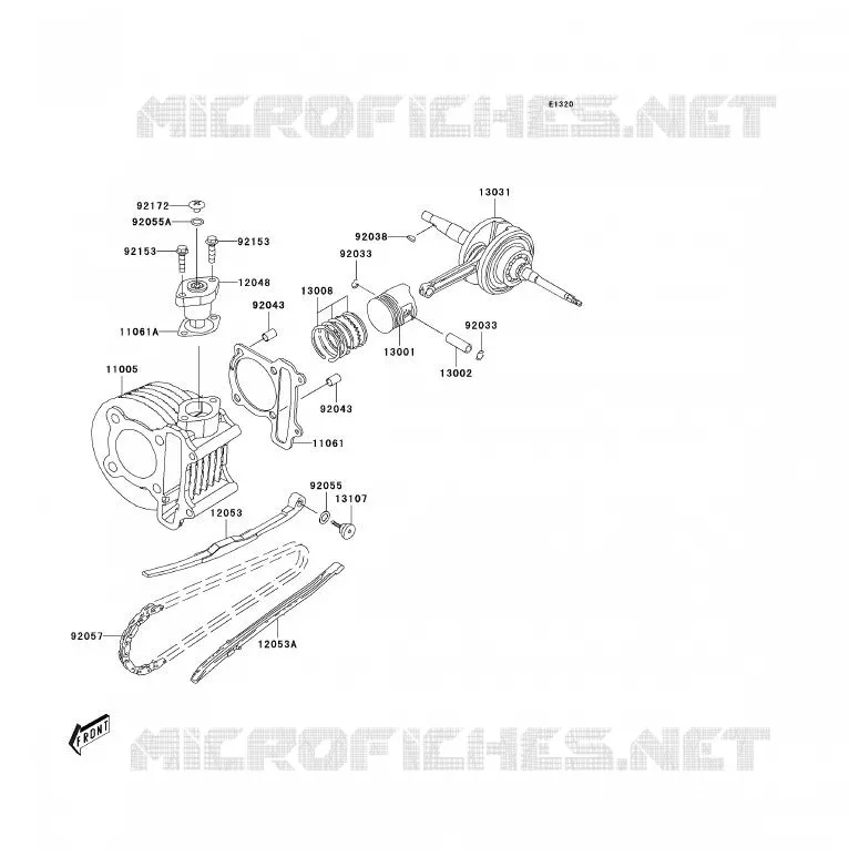 CRANKSHAFT - PISTON Kawasaki QUAD 90 2007 KFX90  KSF90A7F