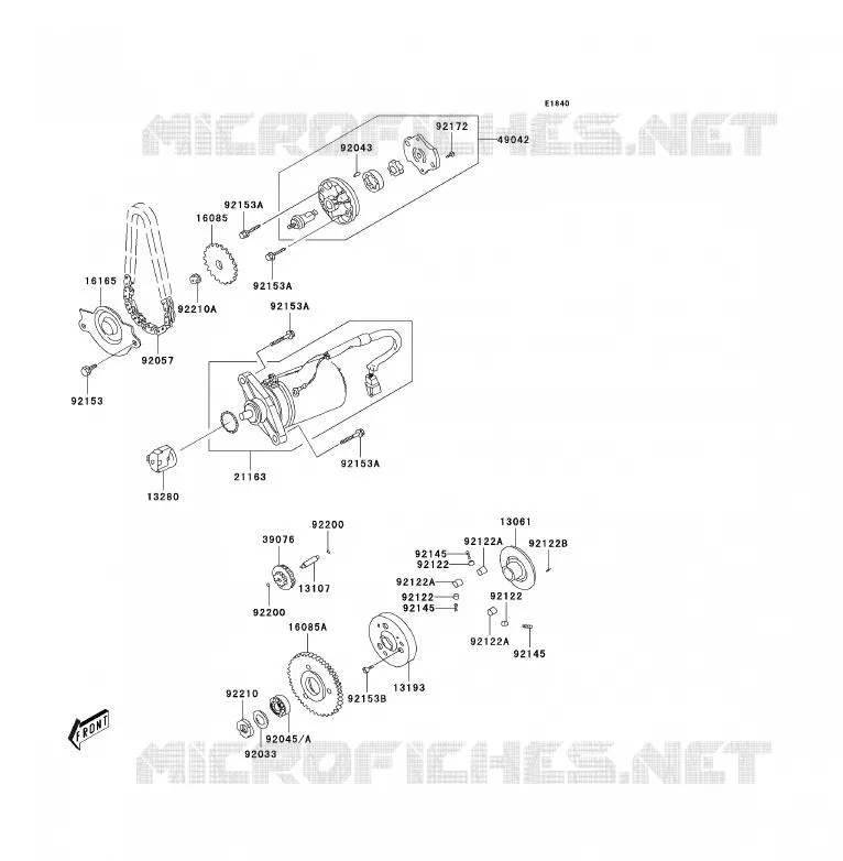 STARTER MOTOR Kawasaki QUAD 90 2007 KFX90  KSF90A7F