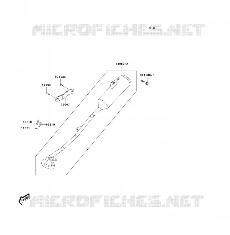 EXHAUST Kawasaki QUAD 90 2009 KFX90  KSF90A9S