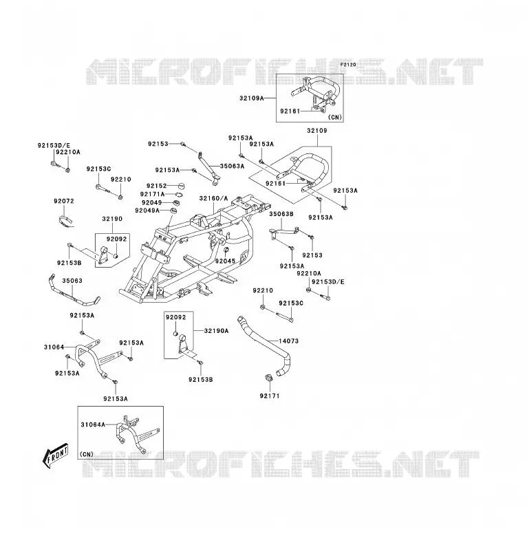 CHASSIS Kawasaki QUAD 90 2010 KFX90  KSF90AAF