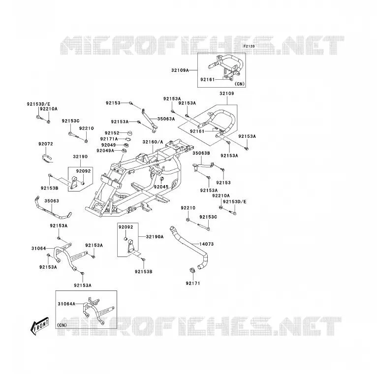 CHASSIS Kawasaki QUAD 90 2011 KFX90  KSF90ABF