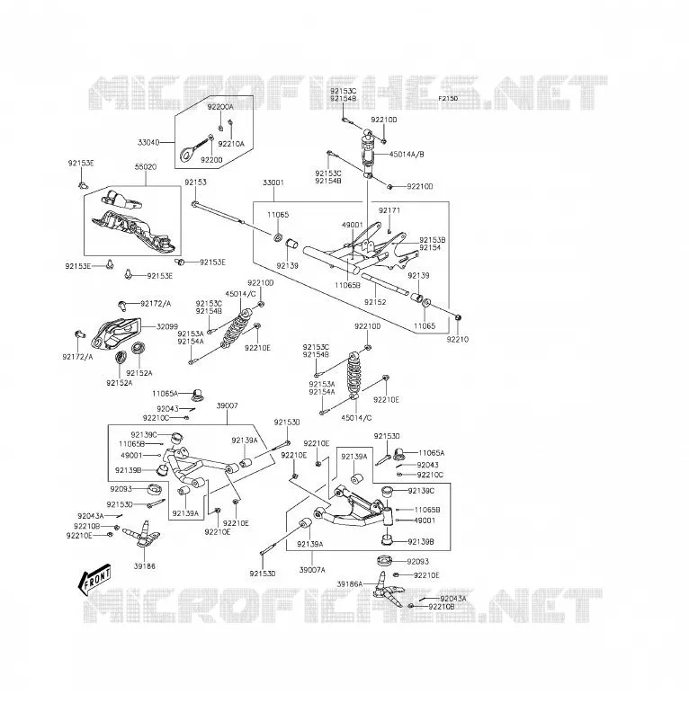SUSPENSION Kawasaki QUAD 90 2012 KFX90  KSF90ACF