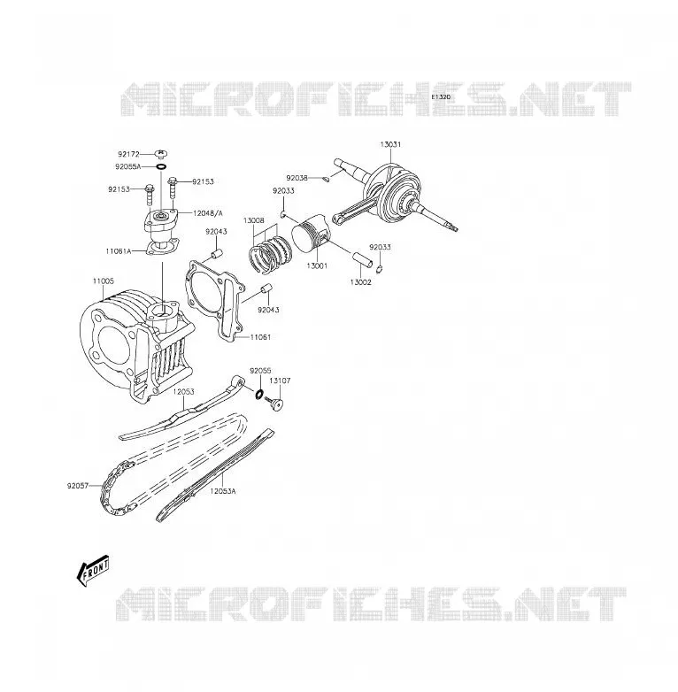 CRANKSHAFT - PISTON Kawasaki QUAD 90 2015 KFX90  KSF90AFF