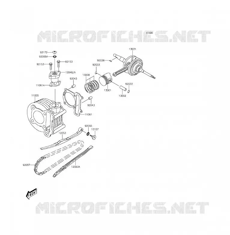 CRANKSHAFT - PISTON Kawasaki QUAD 90 2016 KFX90  KSF90AGF
