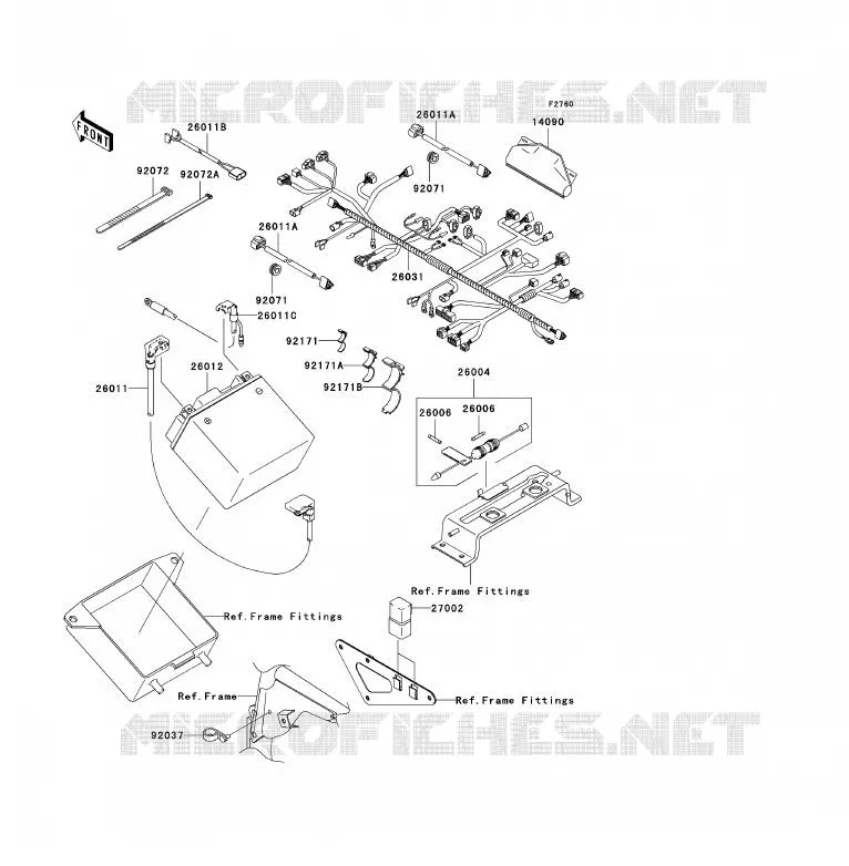 CHASSIS ELECTRICAL EQUIPMENT Kawasaki QUAD 700 2004 KFX700  KSV700-A1