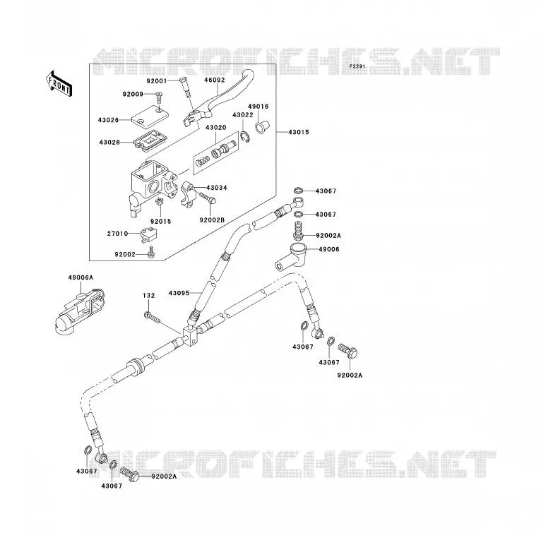FRONT MASTER CYLINDER Kawasaki QUAD 700 2004 KFX700  KSV700-A1