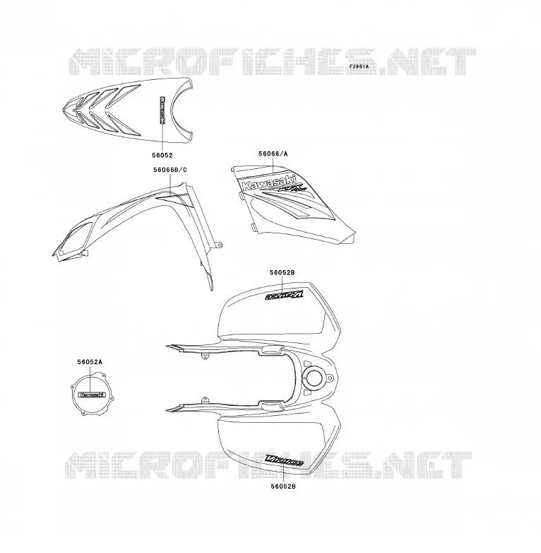 STICKER(GREEN) Kawasaki QUAD 700 2004 KFX700  KSV700-A1