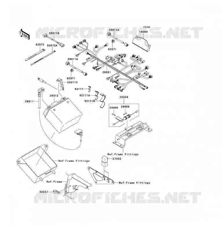 CHASSIS ELECTRICAL EQUIPMENT Kawasaki QUAD 700 2005 KFX700  KSV700-A2