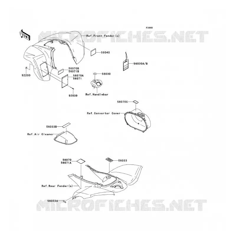 LABELS Kawasaki QUAD 700 2006 KFX700  KSV700A6F