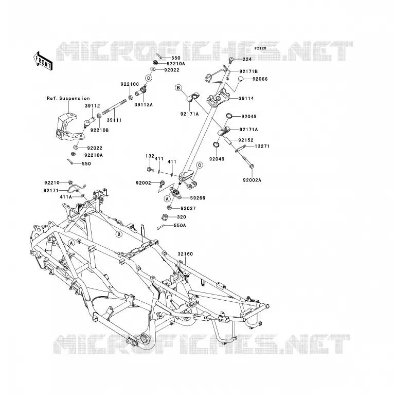 CHASSIS Kawasaki QUAD 700 2006 KFX700  KSV700A6F