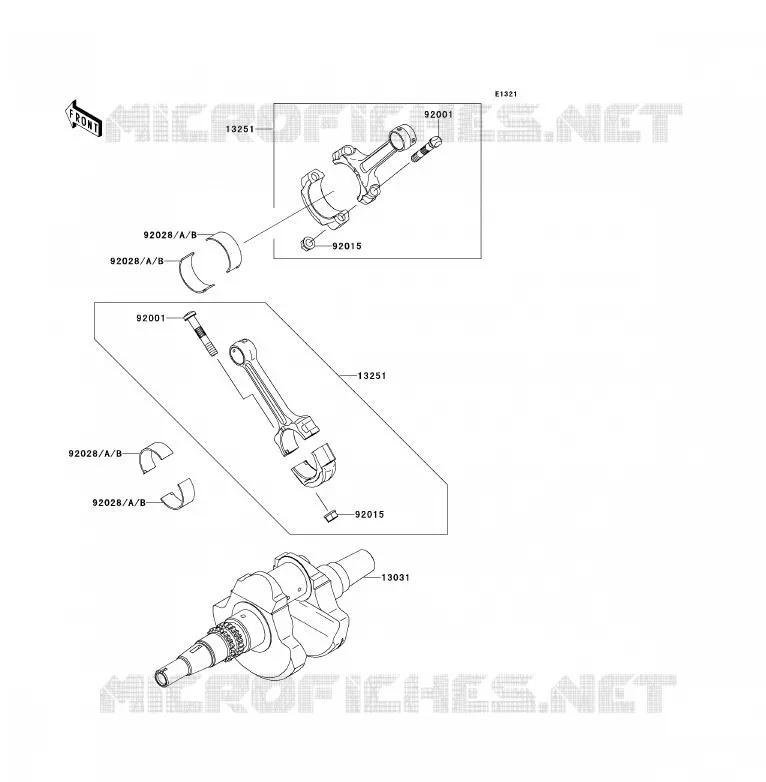CRANKSHAFT Kawasaki QUAD 700 2006 KFX700  KSV700A6F