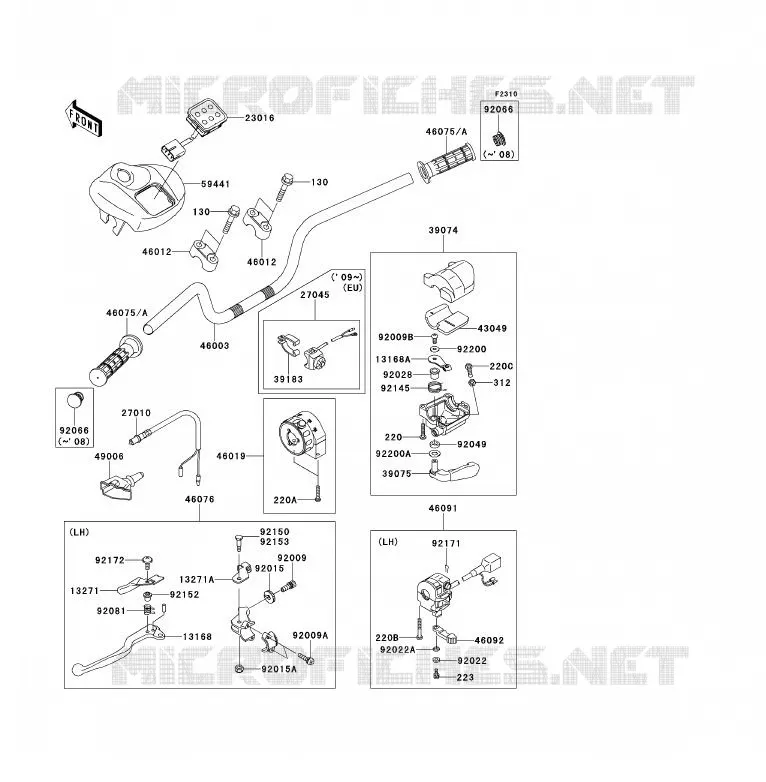 HANDLEBAR Kawasaki QUAD 700 2006 KFX700  KSV700A6F